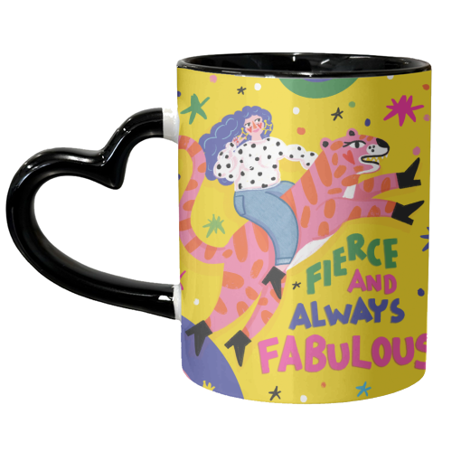 SHE BE FIERCE - unique mug by Nichola Cowdery