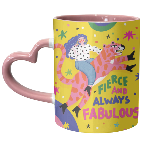 SHE BE FIERCE - unique mug by Nichola Cowdery