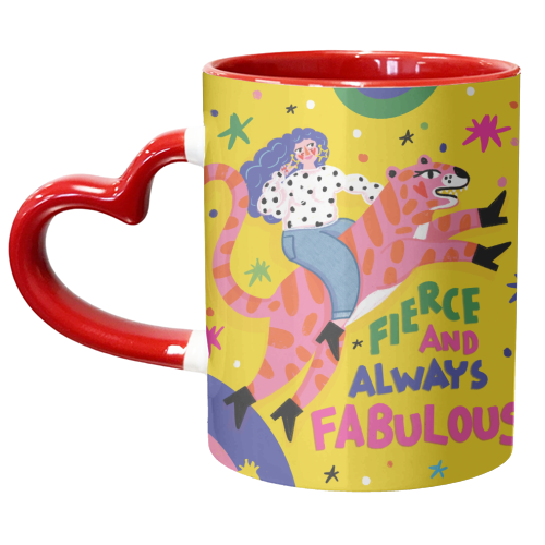 SHE BE FIERCE - unique mug by Nichola Cowdery