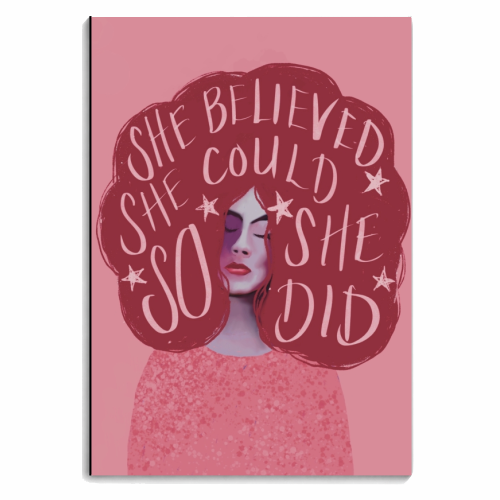 She believed she could - personalised A4, A5, A6 notebook by Giddy Kipper
