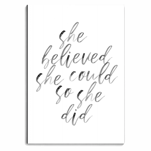 She Believed She Could So She Did Watercolor Script - personalised A4, A5, A6 notebook by Toni Scott