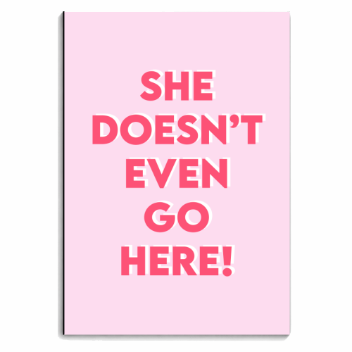 She Doesn't Even Go Here! - personalised A4, A5, A6 notebook by Wallace Elizabeth