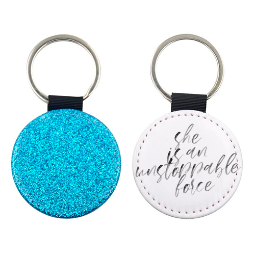 She Is An Unstoppable Force Watercolor Script - keyring by Toni Scott