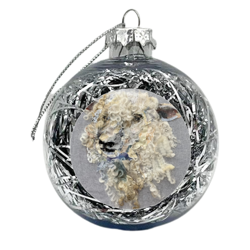 Sheep #31 - xmas bauble by Barbara Shaw
