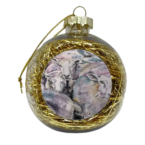 Sheep Dipperdy Day - xmas bauble by Amanda Louise Godden