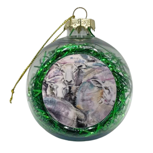 Sheep Dipperdy Day - xmas bauble by Amanda Louise Godden