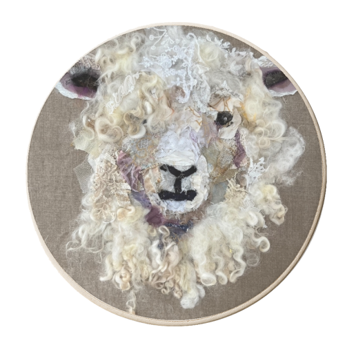 Sheep Portrait #38 - personalised beer coaster by Barbara Shaw
