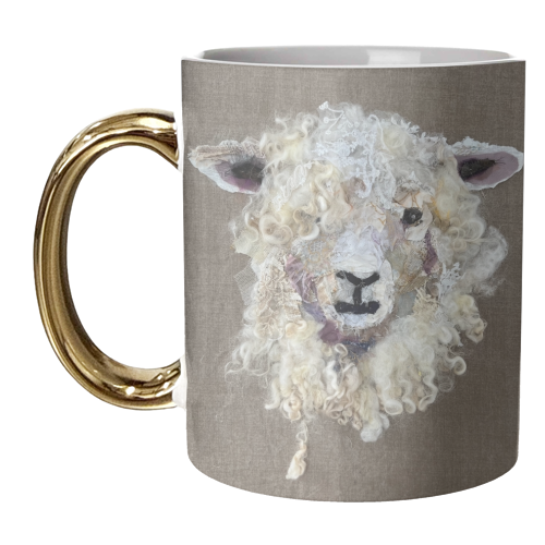 Sheep Portrait #38 - unique mug by Barbara Shaw