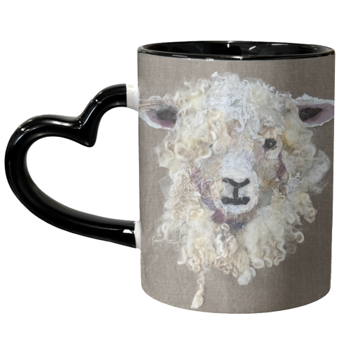 Sheep Portrait #38 - unique mug by Barbara Shaw