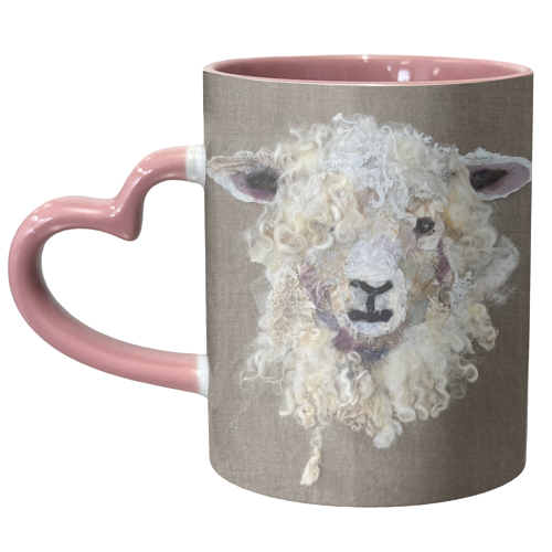 Sheep Portrait #38 - unique mug by Barbara Shaw