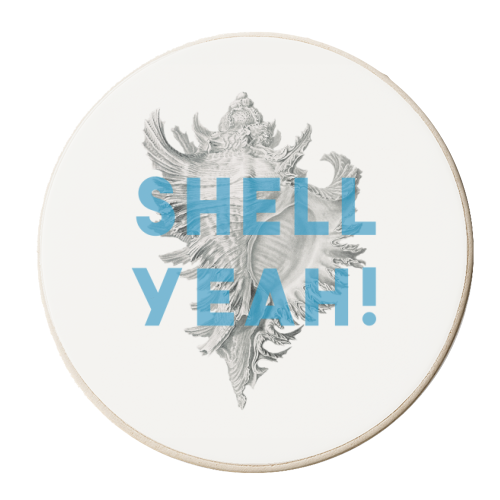 Shell Yeah - personalised beer coaster by The 13 Prints