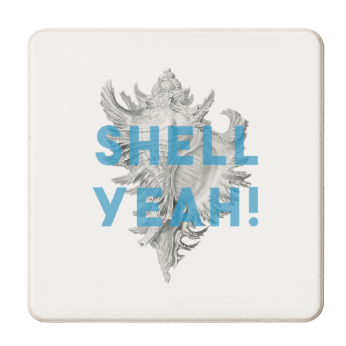Shell Yeah - personalised beer coaster by The 13 Prints
