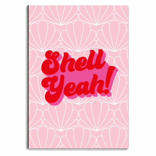 Shell yeah typography shell print - personalised A4, A5, A6 notebook by Kind of Simple Designs