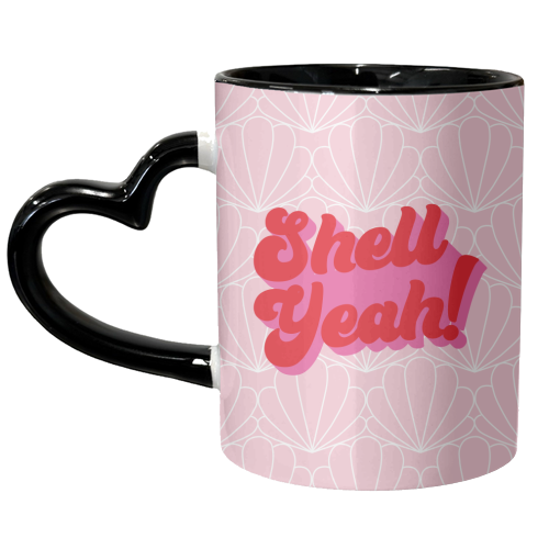 Shell yeah typography shell print - unique mug by Kind of Simple Designs
