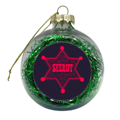 Sheriff - xmas bauble by Pink and Pip