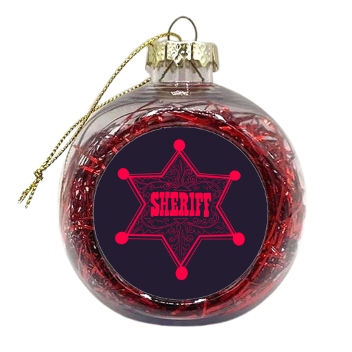 Sheriff - xmas bauble by Pink and Pip