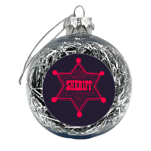 Sheriff - xmas bauble by Pink and Pip