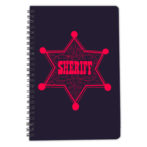 Sheriff - personalised A4, A5, A6 notebook by Pink and Pip