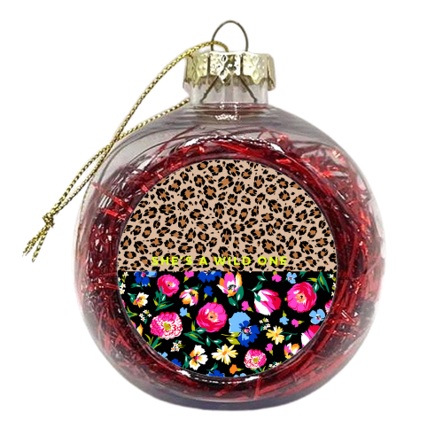 SHE'S A WILD ONE - xmas bauble by PEARL & CLOVER