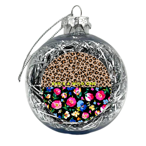 SHE'S A WILD ONE - xmas bauble by PEARL & CLOVER