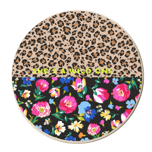 SHE'S A WILD ONE - personalised beer coaster by PEARL & CLOVER