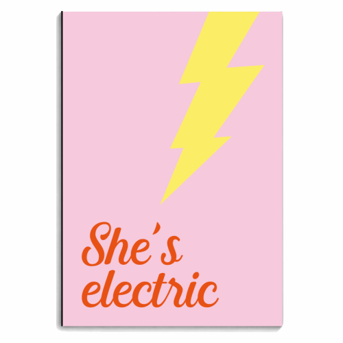 She´s electric - personalised A4, A5, A6 notebook by Ohkimiko