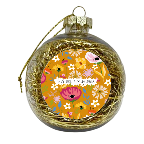 She's Like A Wildflower - xmas bauble by Laura Lonsdale