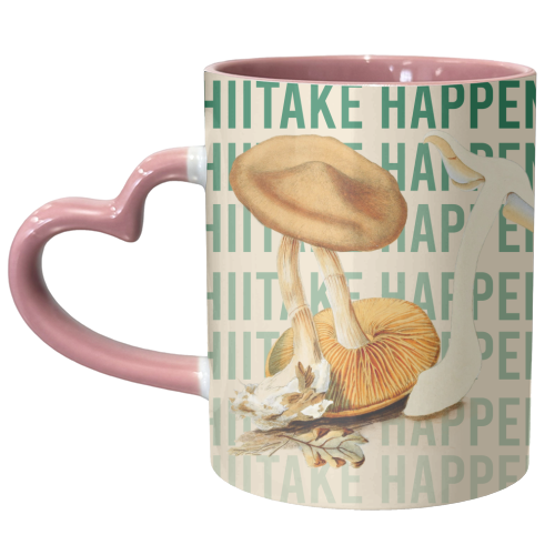 Shiitake Happens - unique mug by Vallely Studios