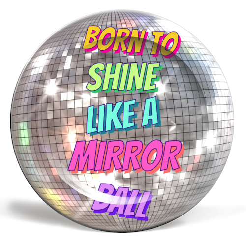 Shine Like a Mirror Ball - ceramic dinner plate by Nida