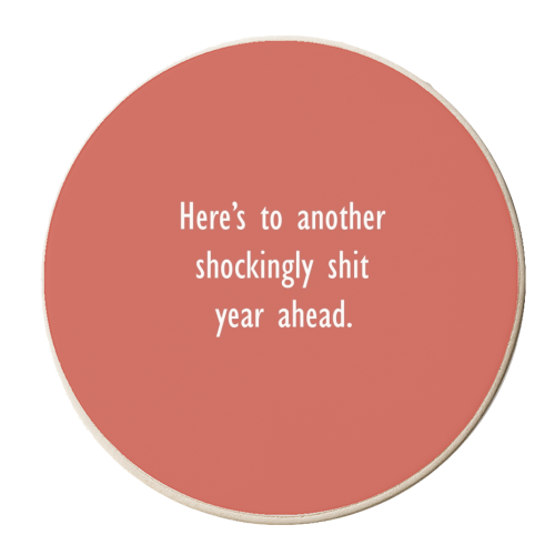 Shit Year - personalised beer coaster by Giddy Kipper