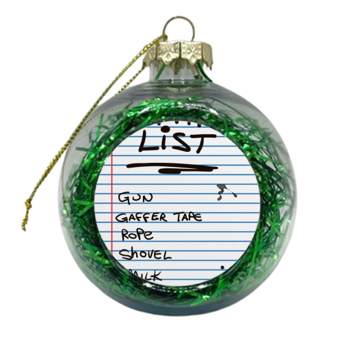 Shopping List - xmas bauble by David Black