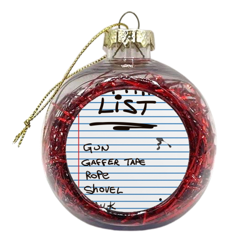 Shopping List - xmas bauble by David Black