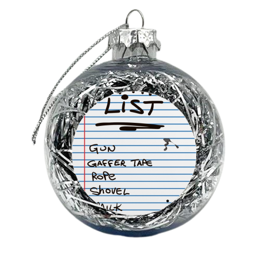 Shopping List - xmas bauble by David Black
