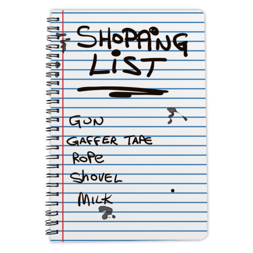 Shopping List - personalised A4, A5, A6 notebook by David Black