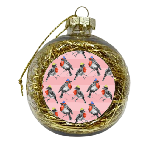 Shoreditch Robins - Pattern - xmas bauble by Lizzie Barber