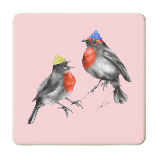 Shoreditch Robins - personalised beer coaster by Lizzie Barber