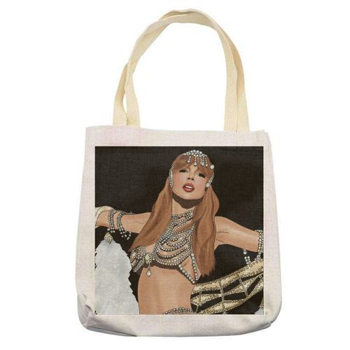 Showgirl Era Print - printed canvas tote bag by Drawings by Firefly