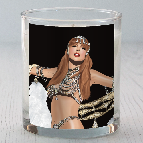 Showgirl Era Print - scented candle by Drawings by Firefly