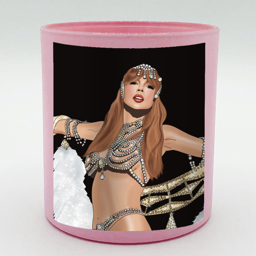 Showgirl Era Print - scented candle by Drawings by Firefly