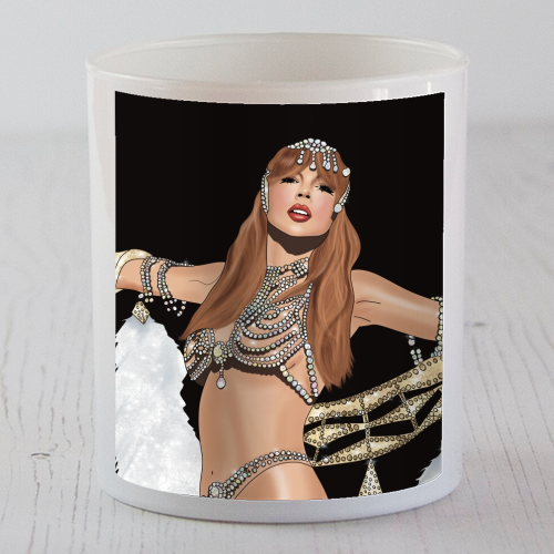Showgirl Era Print - scented candle by Drawings by Firefly