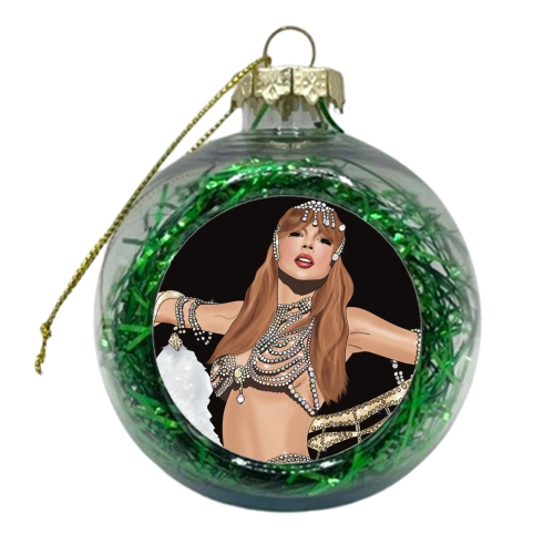 Showgirl Era Print - xmas bauble by Drawings by Firefly