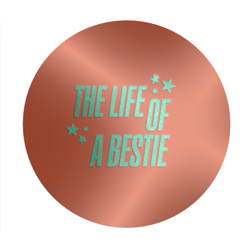 Showgirl orange the life of a bestie typography best friend - Circle Sticker by The Girl Next Draw
