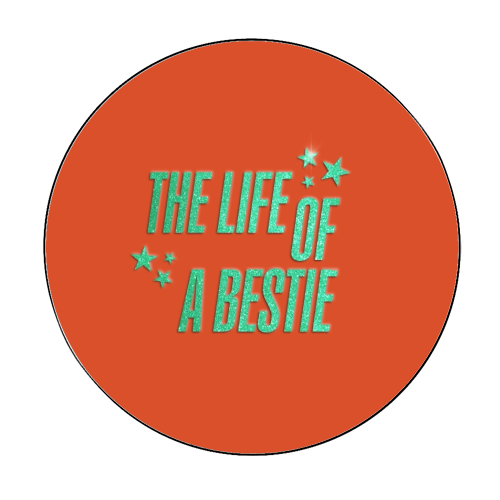 Showgirl orange the life of a bestie typography best friend - Circle Sticker by The Girl Next Draw