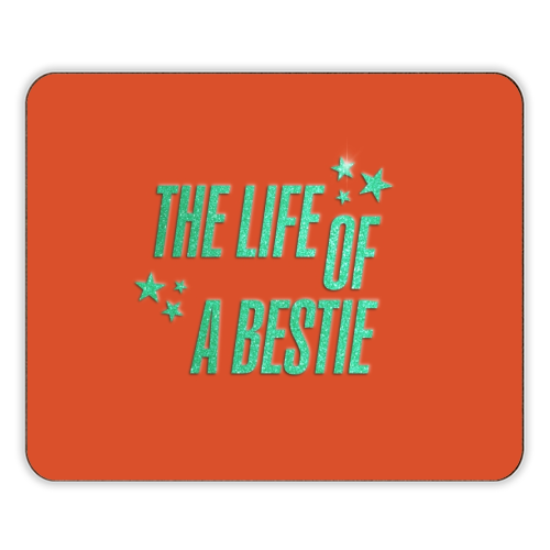 Showgirl orange the life of a bestie typography best friend - designer placemat by The Girl Next Draw