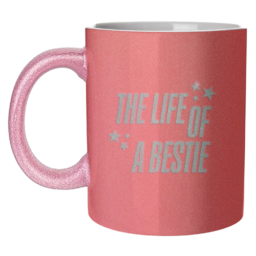 Showgirl orange the life of a bestie typography best friend - unique mug by The Girl Next Draw