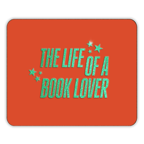 Showgirl orange the life of a book lover typography reader - designer placemat by The Girl Next Draw