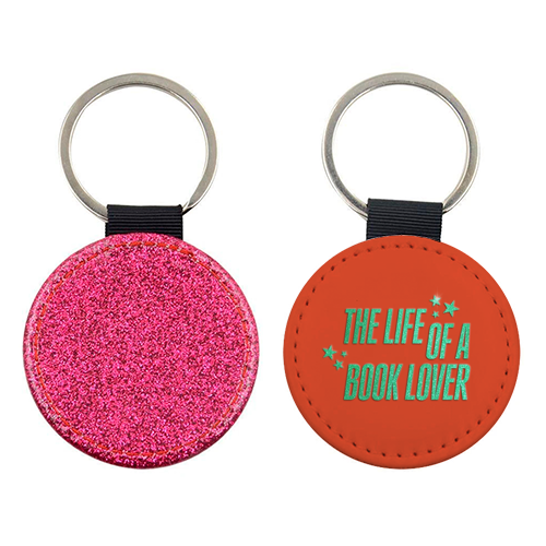 Showgirl orange the life of a book lover typography reader - keyring by The Girl Next Draw