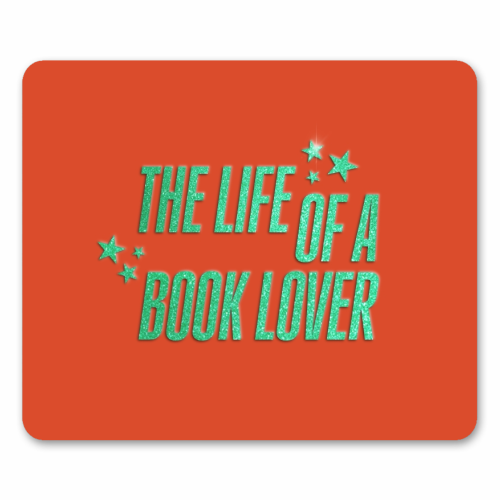 Showgirl orange the life of a book lover typography reader - mouse mat by The Girl Next Draw
