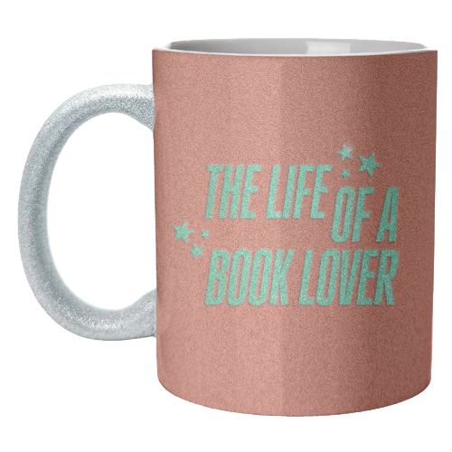 Showgirl orange the life of a book lover typography reader - unique mug by The Girl Next Draw