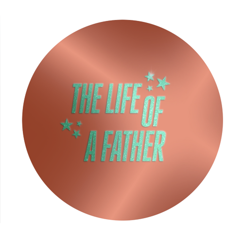 Showgirl orange the life of a father dad typography - Circle Sticker by The Girl Next Draw